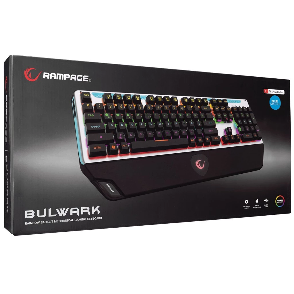Rampage BULWARK Gray KB-R58 Gaming Keyboard