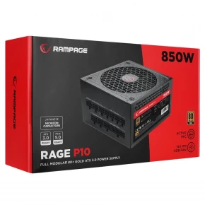 Rampage RAGE P10 850W 80 PLUS® Gold Modular Power Supply