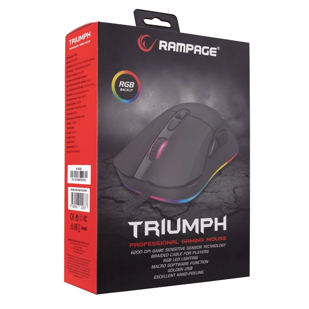 Rampage Triumph SMX-R65 Gaming Mouse