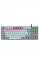 Rampage SNUG K14 White & Gray Red Switch Gaming Keyboard