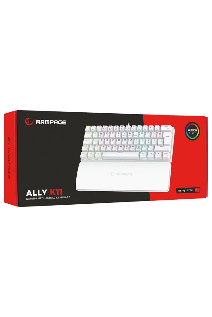 Rampage Ally K11 White Gaming Keyboard