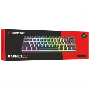 Rampage Radiant K11 Black Red Switch Gaming Keyboard