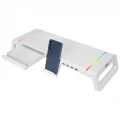 Everest ST1 4 USB Hub RGB Monitor White Stand