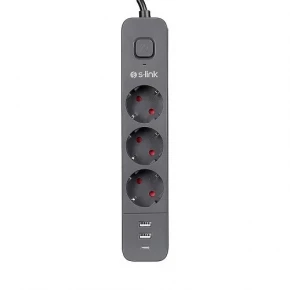 S-link SPG03U 3 Gözlü Elektrik Uzadıcı