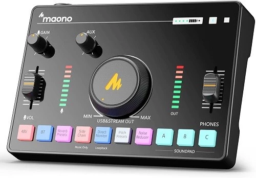 Maono Streaming Audio Mixer Live streaming Soundcard