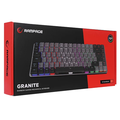 Rampage GRANITE RGB Black Gaming Keyboard