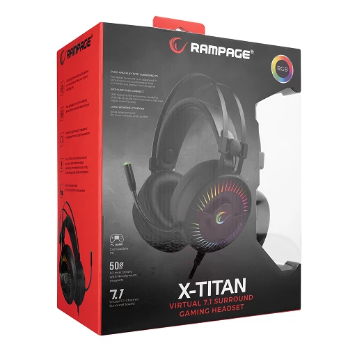 Rampage X-TITAN RM-2019G 7.1 RGB Gaming Headset