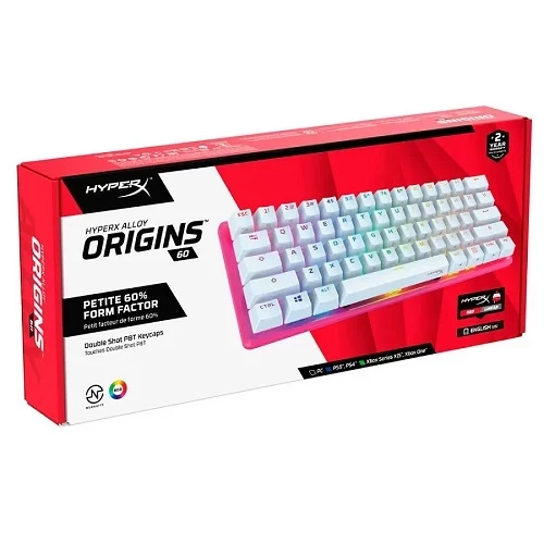 HyperX Alloy Origins 60 Pink (572Y6AA) Mechanical Gaming Keyboard (Red Switch)