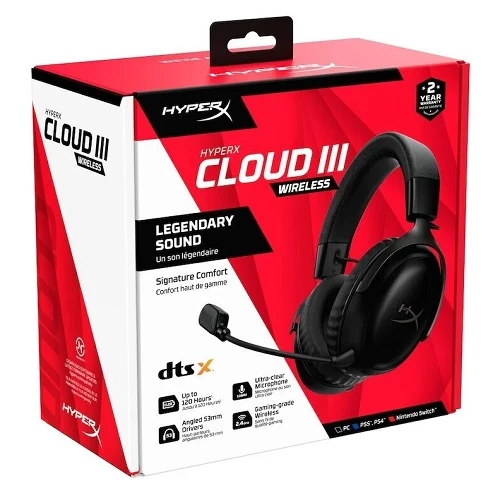HyperX Cloud III Black Wireless Gaming Headset