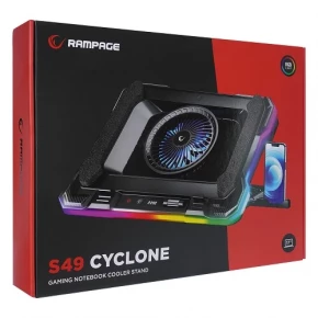 Rampage S49 Cyclone Black Laptop Cooling Stand