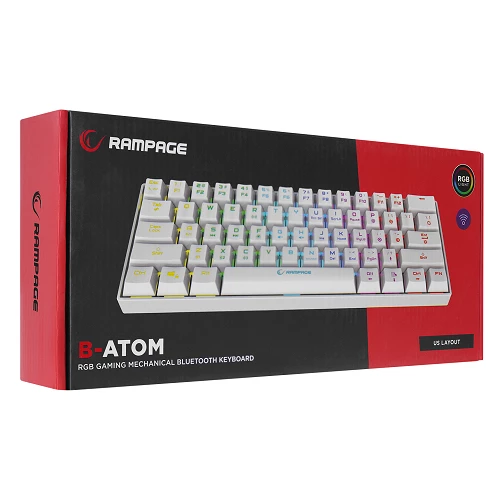Rampage B-ATOM White KB-RX63 Gaming Keyboard
