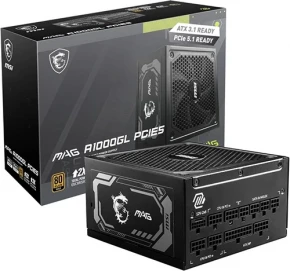 MSI MAG A1000GL PCIE5 1000W 80 PLUS® Gold Full Modullar Power Supply