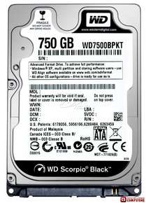 Western Digital Scorpio Blue 750 GB 2.5-inch (WD7500BPKT)