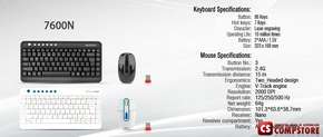 Беспроводная клавиатура и мышка A4Tech 7600N  V-Track Wireless Desktop (US/Rus/Aze Layout)