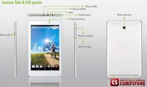 Планшет Acer Iconia A1 A1-811 (NT.L1REE.006) (IPS 8" / 1 GB/ 8 GB/ Bluetooth/ Wi-Fi/ Camera 5 MP/ Android / 3G)