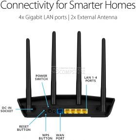 ASUS RT-AX55 AX1800 Dual Band WiFi 6 Router (90IG06C0-BU9100)