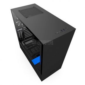 NZXT H500i ATX Computer Case, with with Digital Fan Control and RGB Lighting, Black/Blue (CA-H500W-BL)