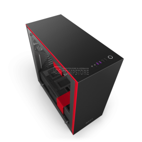 NZXT H700I Matte Black & Red Computer Case (CA-H700W-BR)