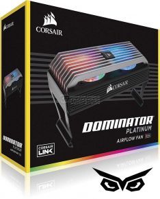 DDR4 Corsair DOMINATOR® PLATINUM RGB 32GB AirFlow Fan (4 x 8GB) 3866 MHz