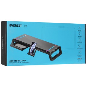 Everest ST1 4 USB Hub RGB Monitor Stand