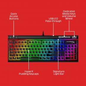 HyperX Alloy Elite 2 RED Linear Mechanical Gaming Keyboard (HKBE2X-1X-US/G)