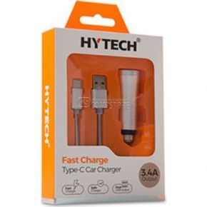 Hytech HY-X66 3.4A Fast Type C Cable Car Charger