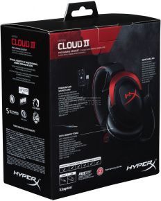 HyperX Cloud II Gaming Headset for PC & PS4 - RED (KHX-HSCP-RD)