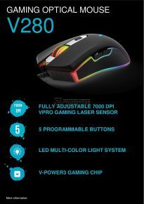 RAPOO V280 Optical Gaming Mouse