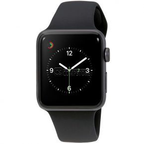 Apple Watch Series 3 42mm Smartwatch  (MQL12LLA) (GPS Only, Space Gray Aluminum Case, Black Sport Band)