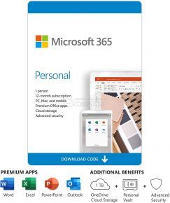 Microsoft Office 365 Personal 12 Month Subscription
