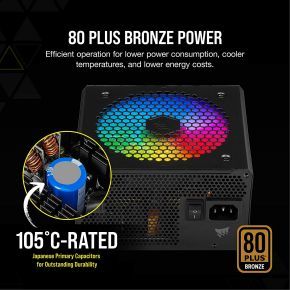 Corsair CX Series™ CX650F RGB 650W 80 PLUS® Bronze Full Modullar Power Supply