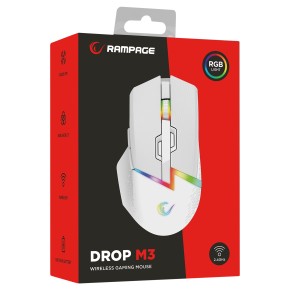 Rampage DROP M3 White Wireless Gaming Mouse