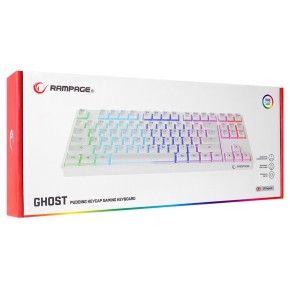 Rampage GHOST KB-R136 White Gaming Keyboard (Brown Switch)
