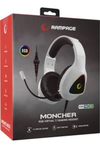 Rampage M7 MONCHER 7.1 RGB White Gaming Headset
