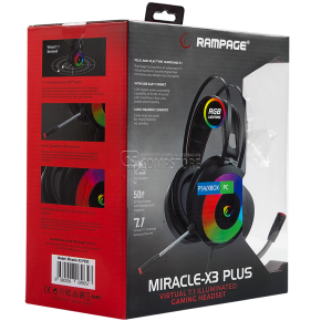 Rampage Miracle X3 PLUS 7.1 RGB Gaming Headphone