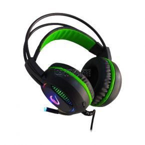 Rampage Lunatic Pro Black & Green 7.1 RGB Gaming Headphone