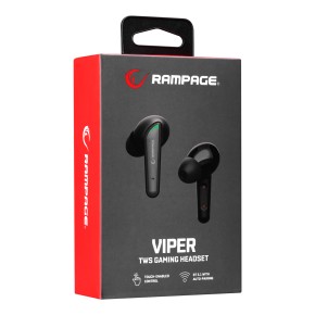 Rampage RM-TWS01G VIPER Black Mobile Gaming