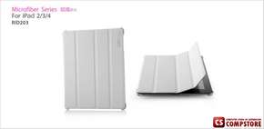 Icarer Genuine Leather MicroFiber Case for Apple iPad 2/3/4  Белый цвет