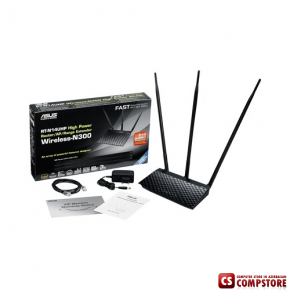 ASUS RT-N14UHP Wireless-N300 (90İG00M0-BE3N20) 3 in 1 Router