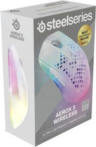SteelSeries Aerox 3 Ghost Wireless Ultra Light Gaming Mouse