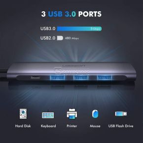 Ugreen USB-C to 5-in-1 Adapter (50209)