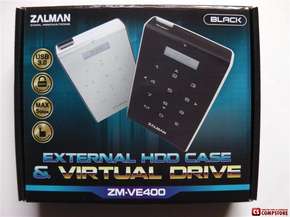Zalman ZM-VE400BK Black (EXT BOX для внешнего 2.5"SATA HDD, USB3.0, Al, AES256bit, эмулятор CD / DVD / Blu-ray)