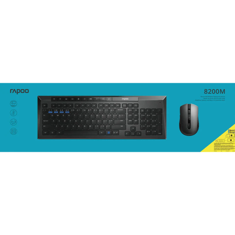 Rapoo 8200M Wireless Keyboard & Mouse Combo