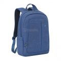 RivaCase 7560 Blue Canvas Laptop Bagpack Alpendorf Series 15,6-inch