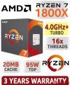 AMD Ryzen™  1800X (3.6GHz 16MB Cache) (YD180XBCAEWOF) AM4