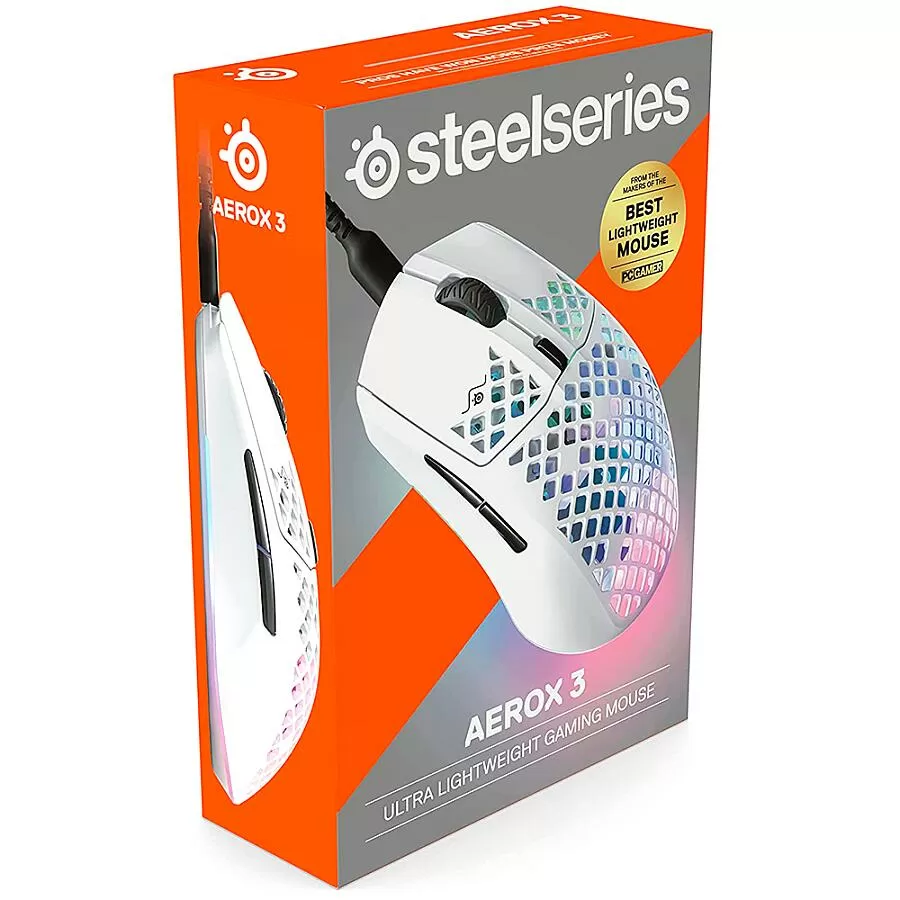 SteelSeries Aerox 3 Snow Ultra Light Gaming Mouse (2022)