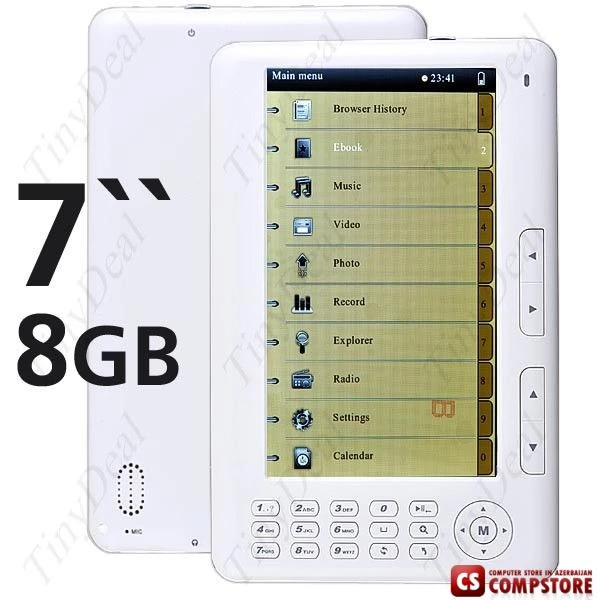 E-Book Reader 7" TFT Digital Pocket Edition Media Player