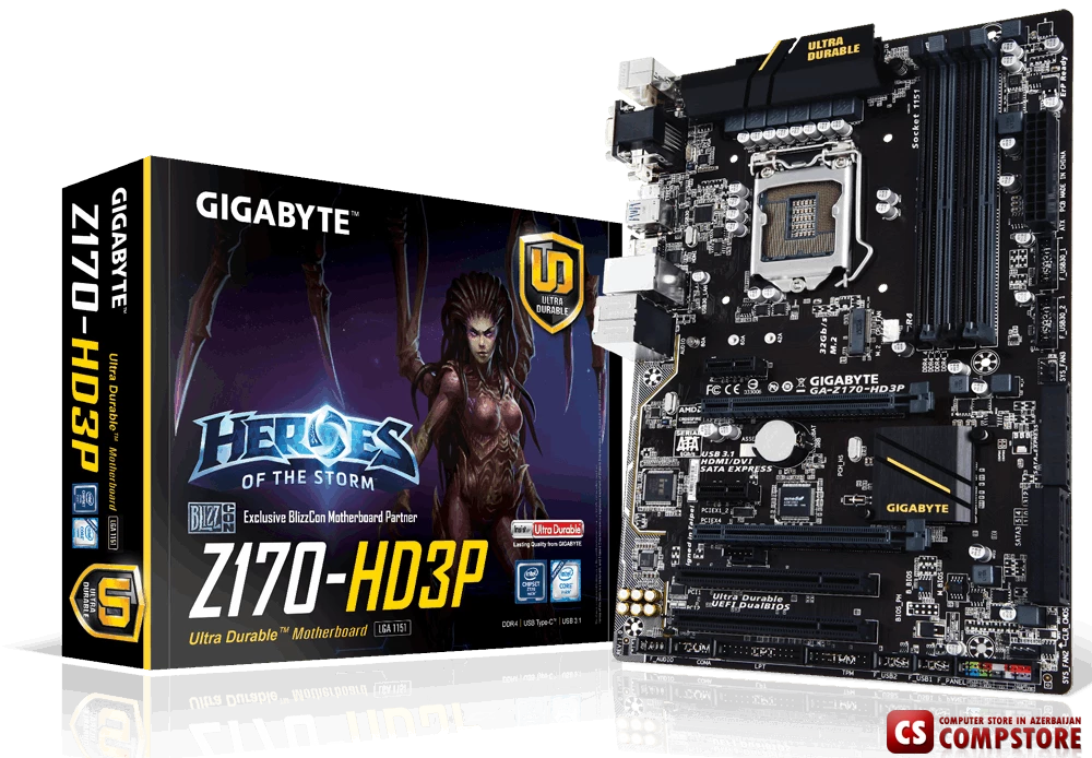 Mainboard Gigabyte GA-Z170-HD3P (LGA1151)