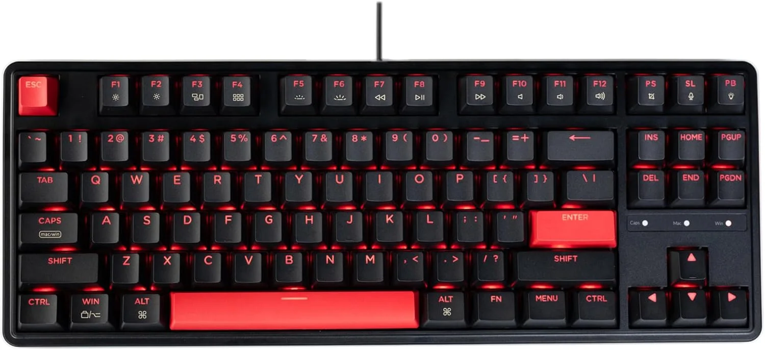 Keychron C3 Pro Red Backlight Brown Switch (C3P-A3-AZ) Mechanical Keyboard