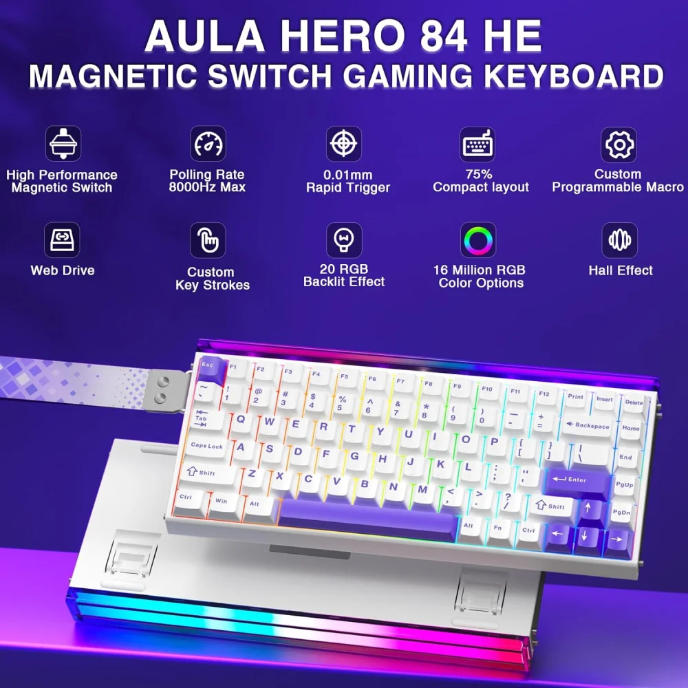 AULA Hero 84 HE - 75% Mechanical Gaming Keyboard